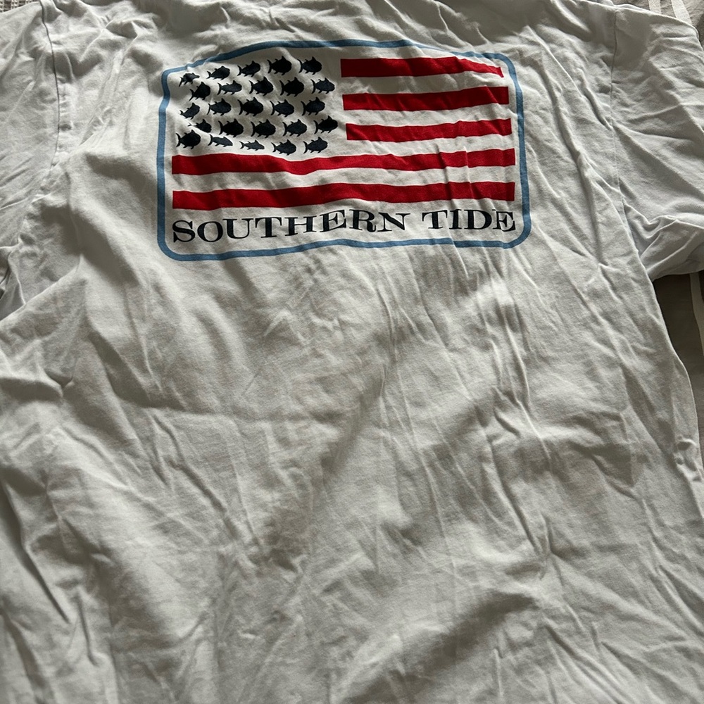 Southern Tide White Short Sleeve Tee